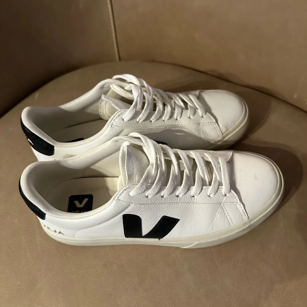 Veja Campo Sneakers, Extra White/Black, Size 40 EU / Womens  9 US - Picture 4 of 4